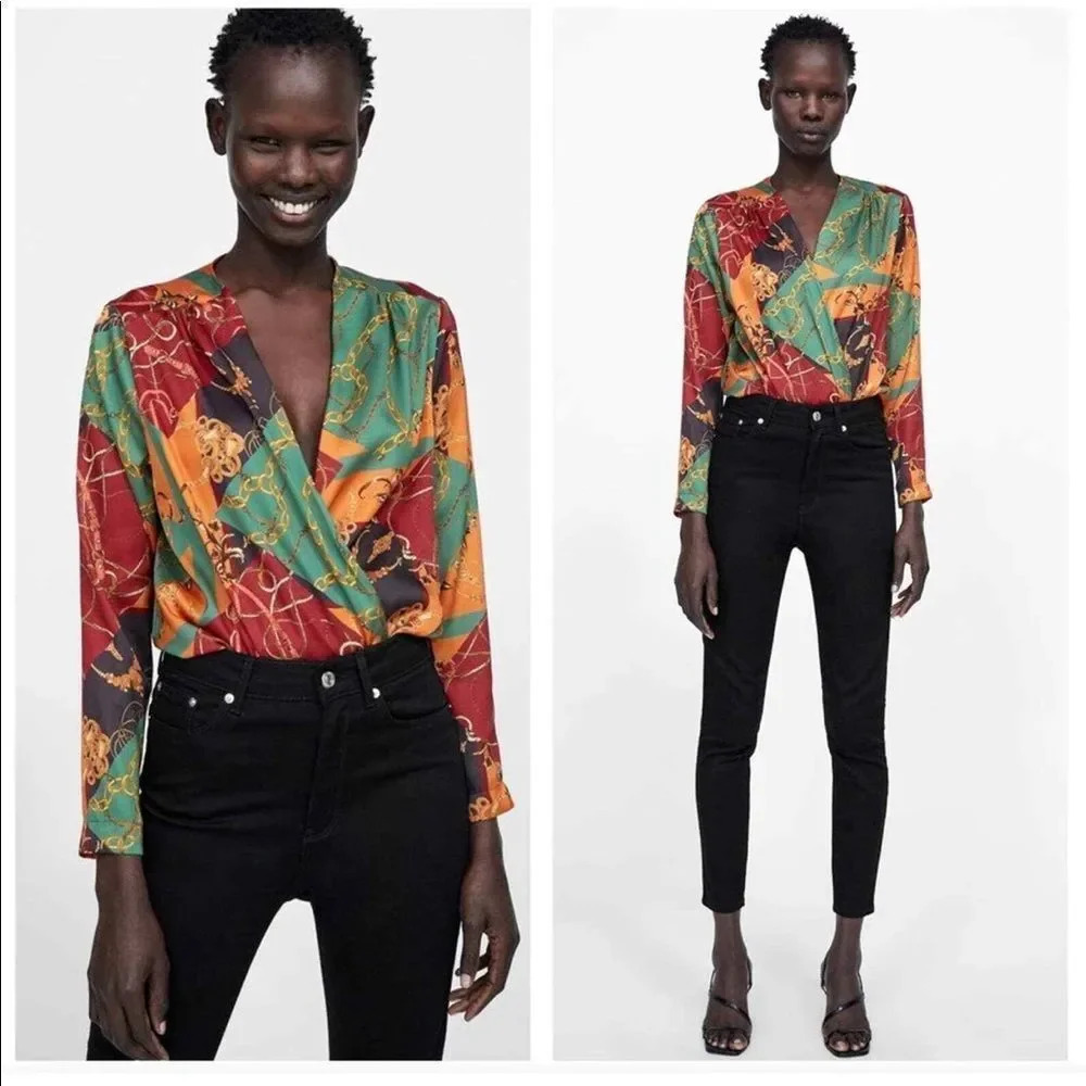 Zara Chain Print Bodysuit - Picture 7 of 10